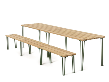 GARD - Rectangular steel and wood garden table by Nola Industrier - view 3